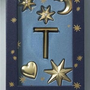 Anthropologie Candle Charms 2 sets..Gold Star and Moon Decor Set
